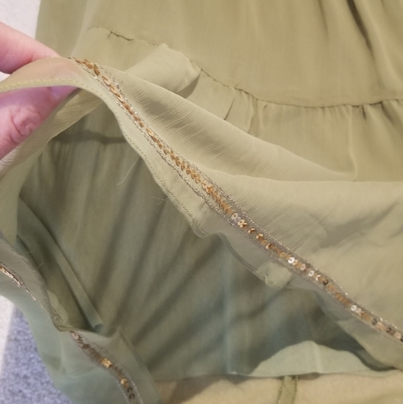 Green top with gold sequins, size M - Picture 4 of 7